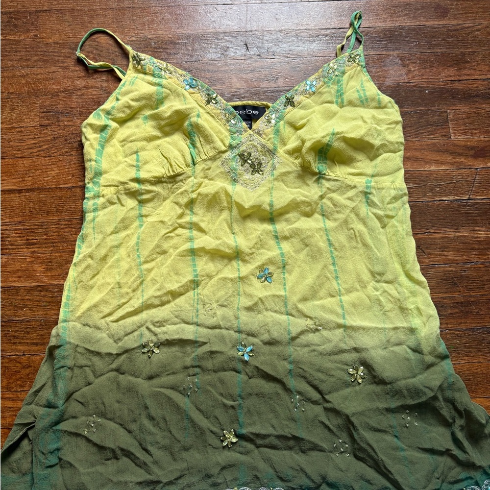 Bebe Light to Dark Green Top